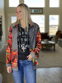 Shop Envi Me Tops and Tunics The Retro Cactus Cowgirl Zip Up Sweatshirt