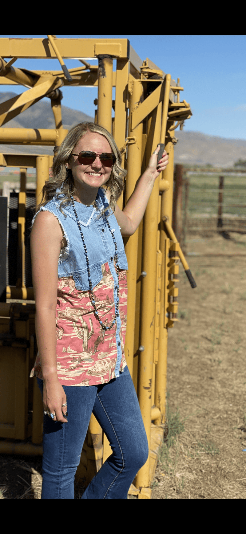 Shop Envi Me Tops and Tunics The Retro Cowgirl Western Top