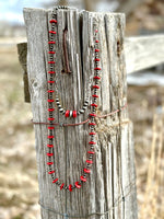 Shop Envi Me Necklaces The Rissa Red Coral Stone Necklace