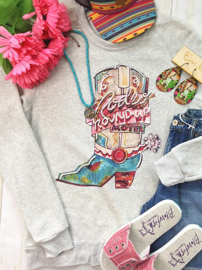 Shop Envi Me Tops The Rodeo Boot Motel Pullover