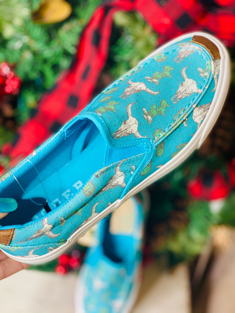 Roper Footwear The Roper Cactus & Longhorn Slip On