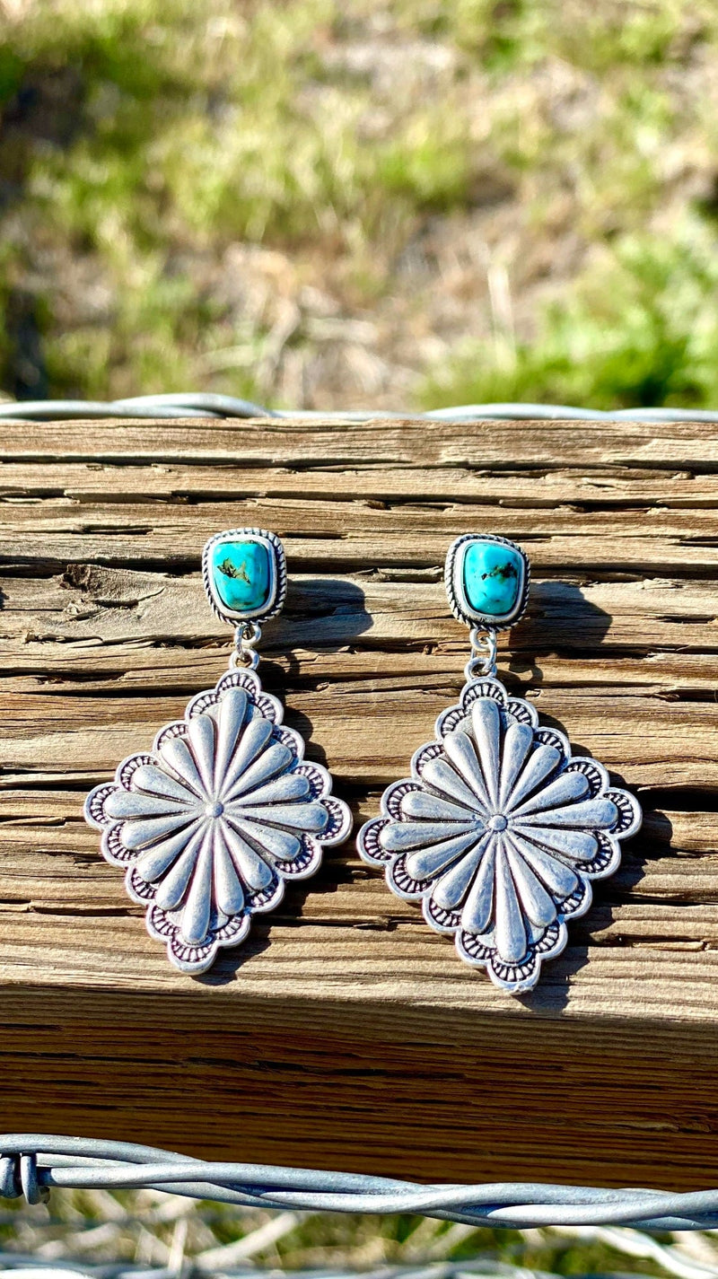 Shop Envi Me Earrings The Sagebrush Silver & Turquoise Earrings