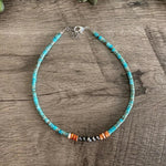 Shop Envi Me Necklaces The Sagebrush Turquoise Spiney Oyster Choker Necklace