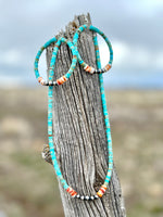 Shop Envi Me Necklaces The Saguaro Turquoise & Navajo Pearl Necklace & Earring Set