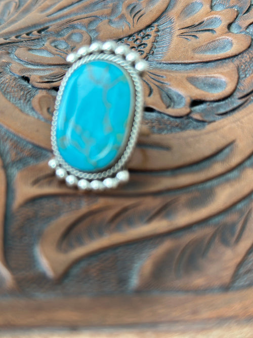 Shop Envi Me Earrings Turquoise The San Carlos Turquoise & Sterling Silver Ring (Real)