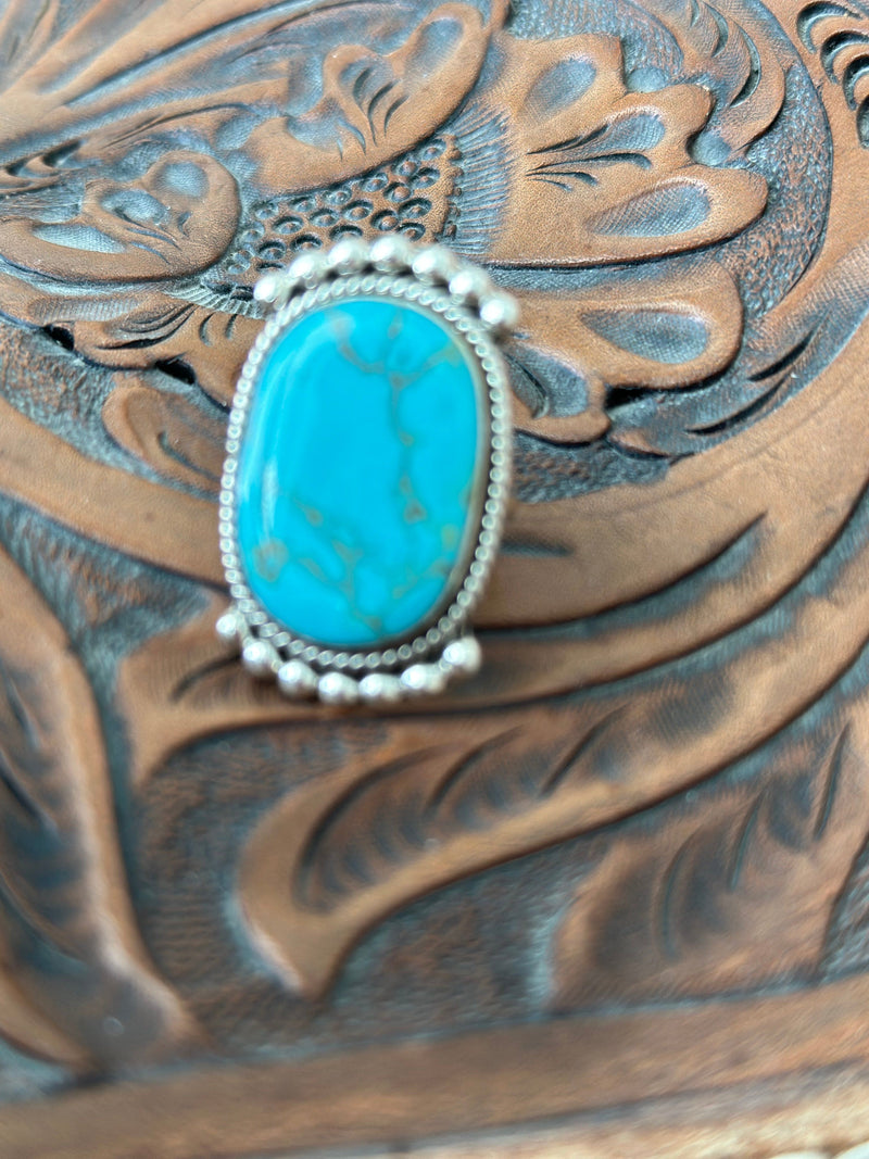 Shop Envi Me Earrings Turquoise The San Carlos Turquoise & Sterling Silver Ring (Real)