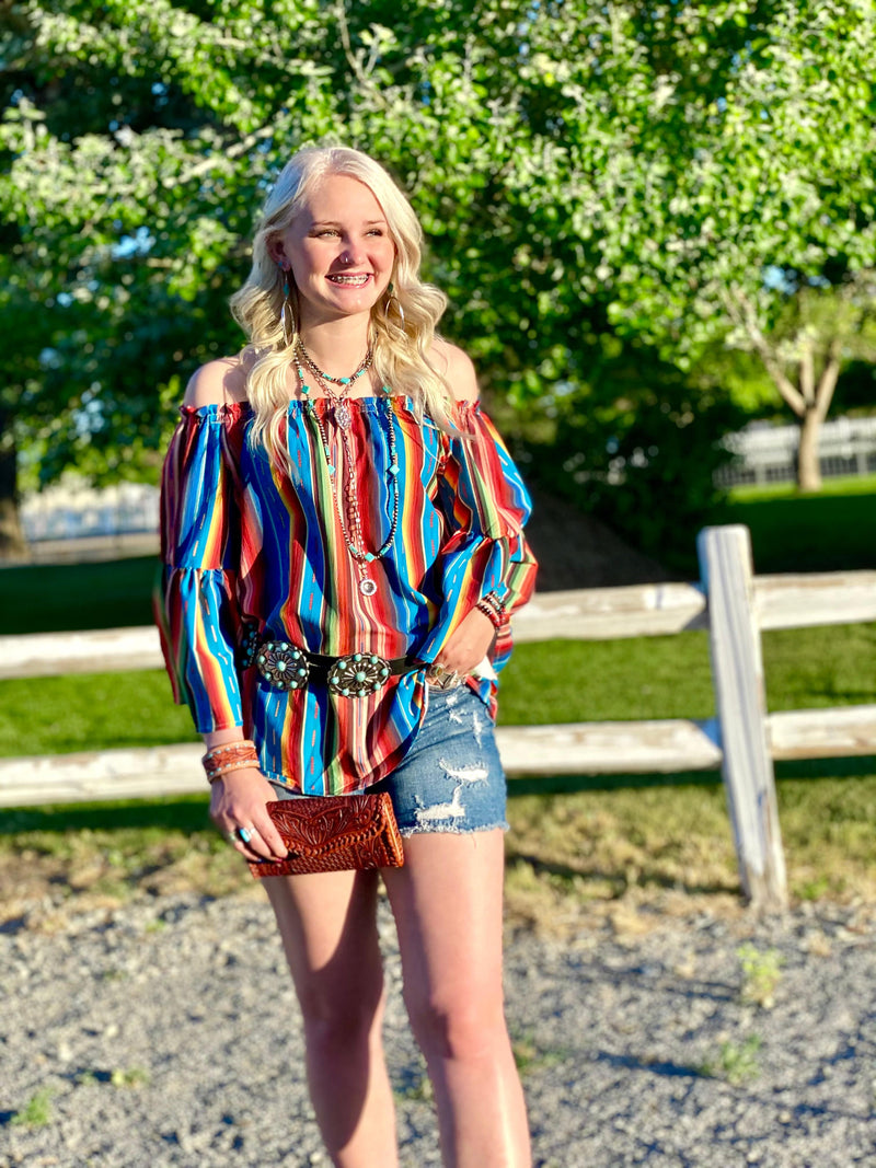 Shop Envi Me Tops and Tunics The San Valenta Striped Top