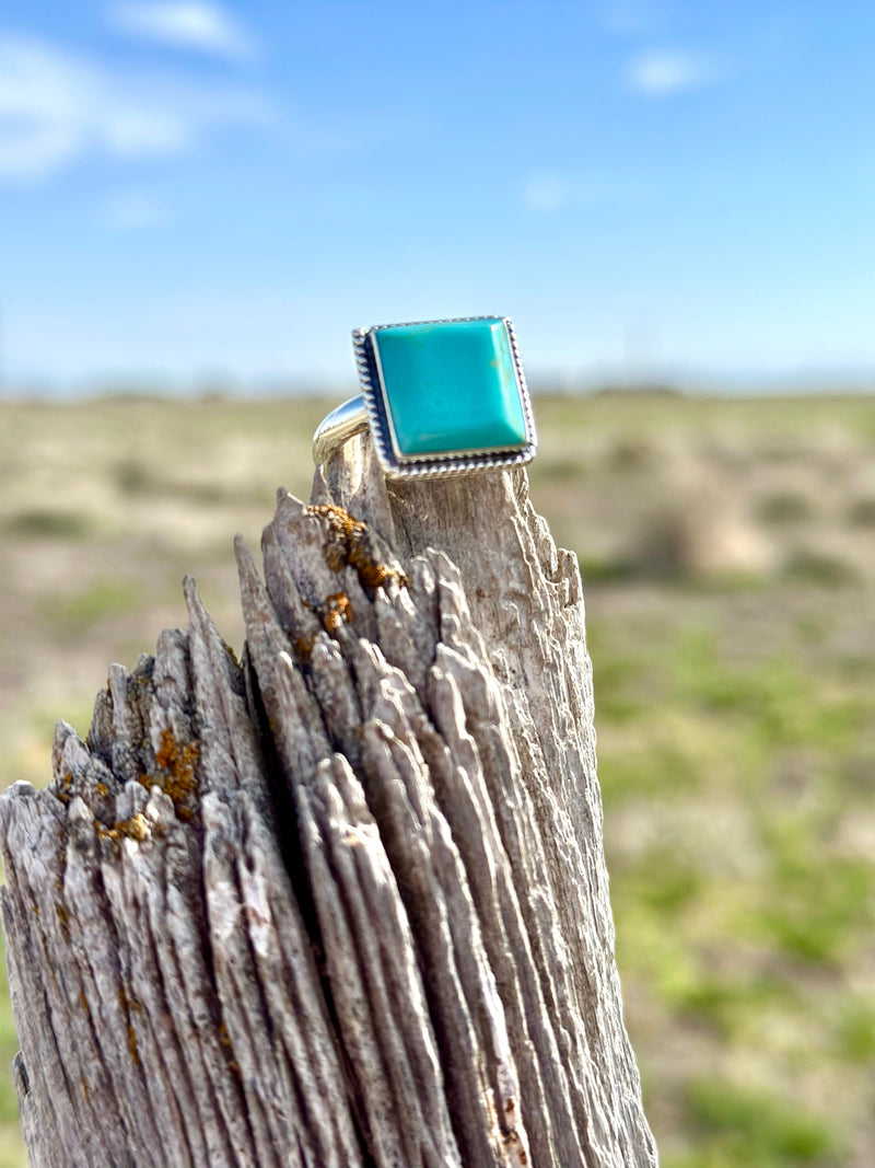 Shop Envi Me Earrings Turquoise The Santa Domingo Turquoise & Sterling Silver Ring (Real)