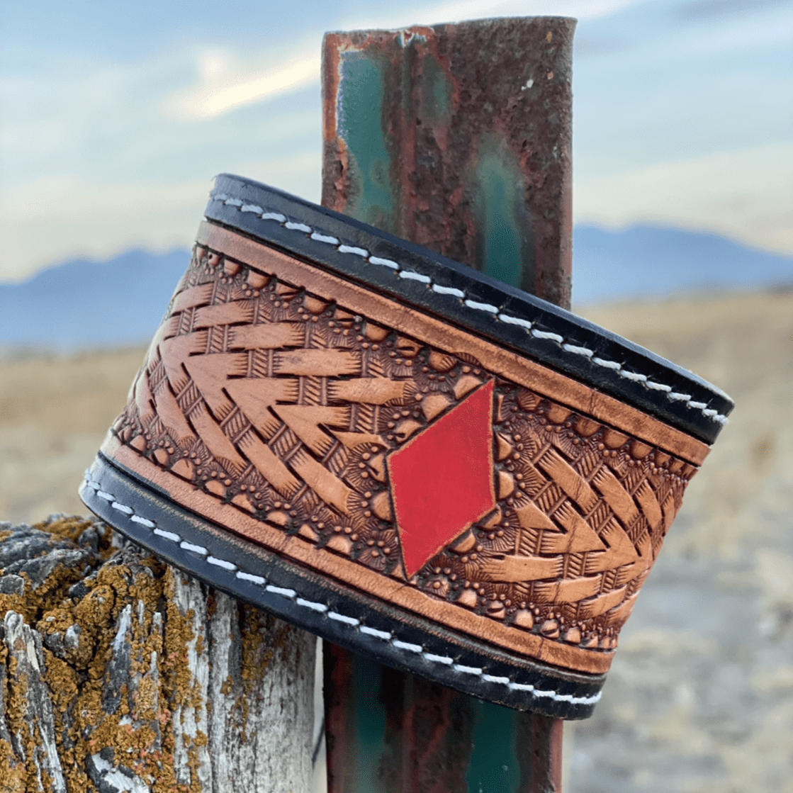Shop Envi Me Jewelry Leather / Red The Santa Rojo Leather Cuff Bracelet