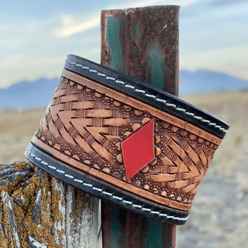 Shop Envi Me Jewelry Leather / Red The Santa Rojo Leather Cuff Bracelet