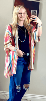 Shop Envi Me Cardigans and Kimonos The Santa Rosa Striped Kimono