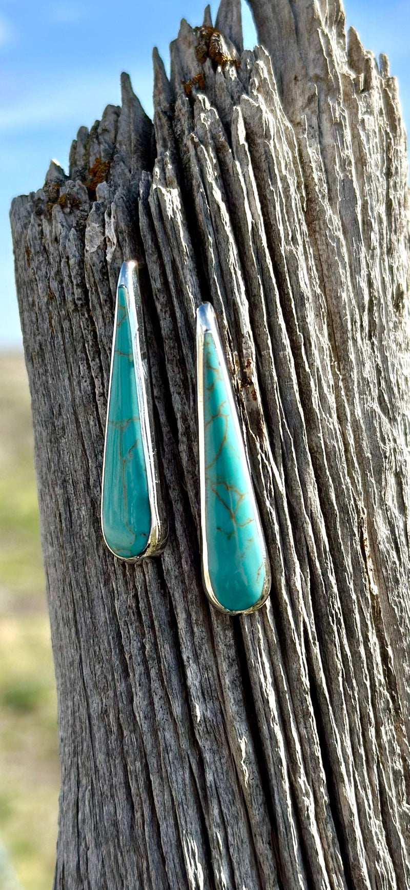 Shop Envi Me Earrings Turquoise The Santa Ynez Sterling & Real Turquoise Earrings