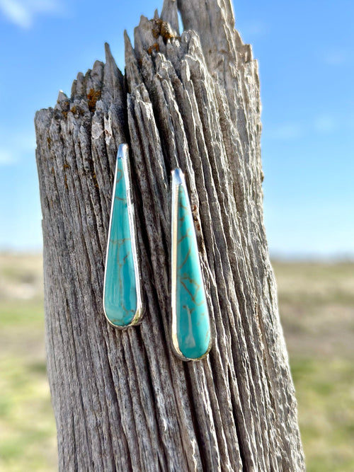 Shop Envi Me Earrings Turquoise The Santa Ynez Sterling & Real Turquoise Earrings