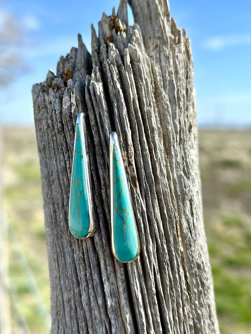 Shop Envi Me Earrings Turquoise The Santa Ynez Sterling & Real Turquoise Earrings