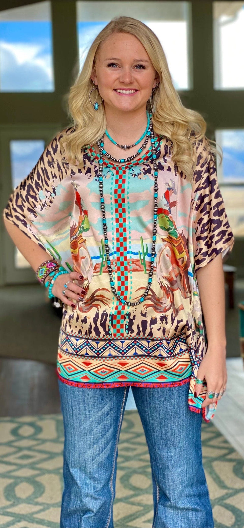 Shop Envi Me It's T-shirt Kinda Day The Satin Punchy Poncho Top