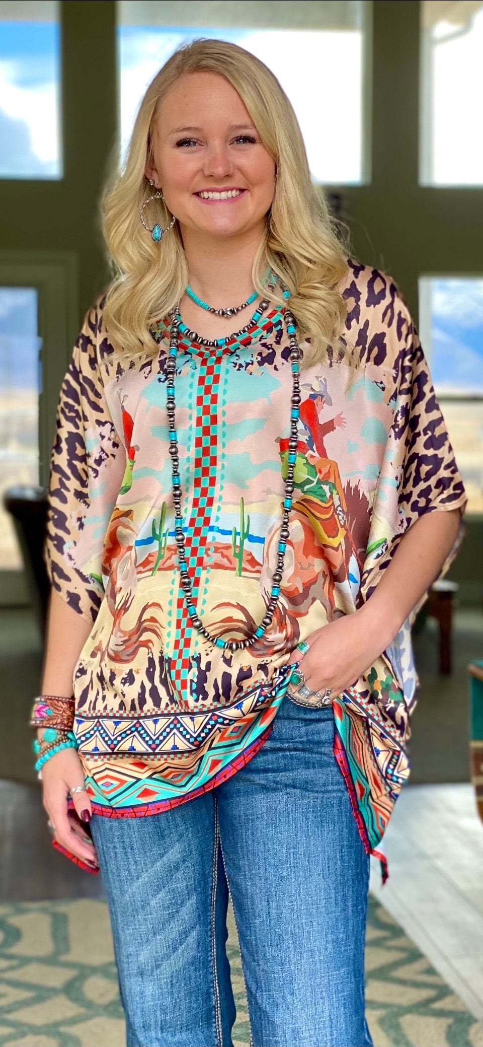 Shop Envi Me It's T-shirt Kinda Day The Satin Punchy Poncho Top