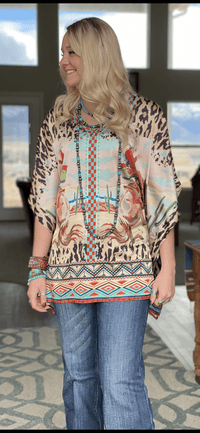 Shop Envi Me It's T-shirt Kinda Day The Satin Punchy Poncho Top