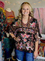 Shop Envi Me Tops and Tunics The Senorita Embroidered Poncho Top