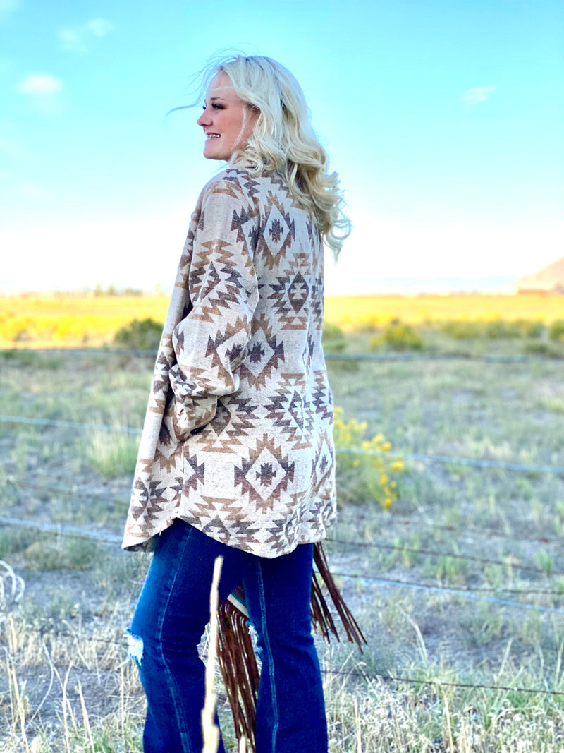 Shop Envi Me Cardigans and Kimonos The Sierra Nevada Aztec Shacket