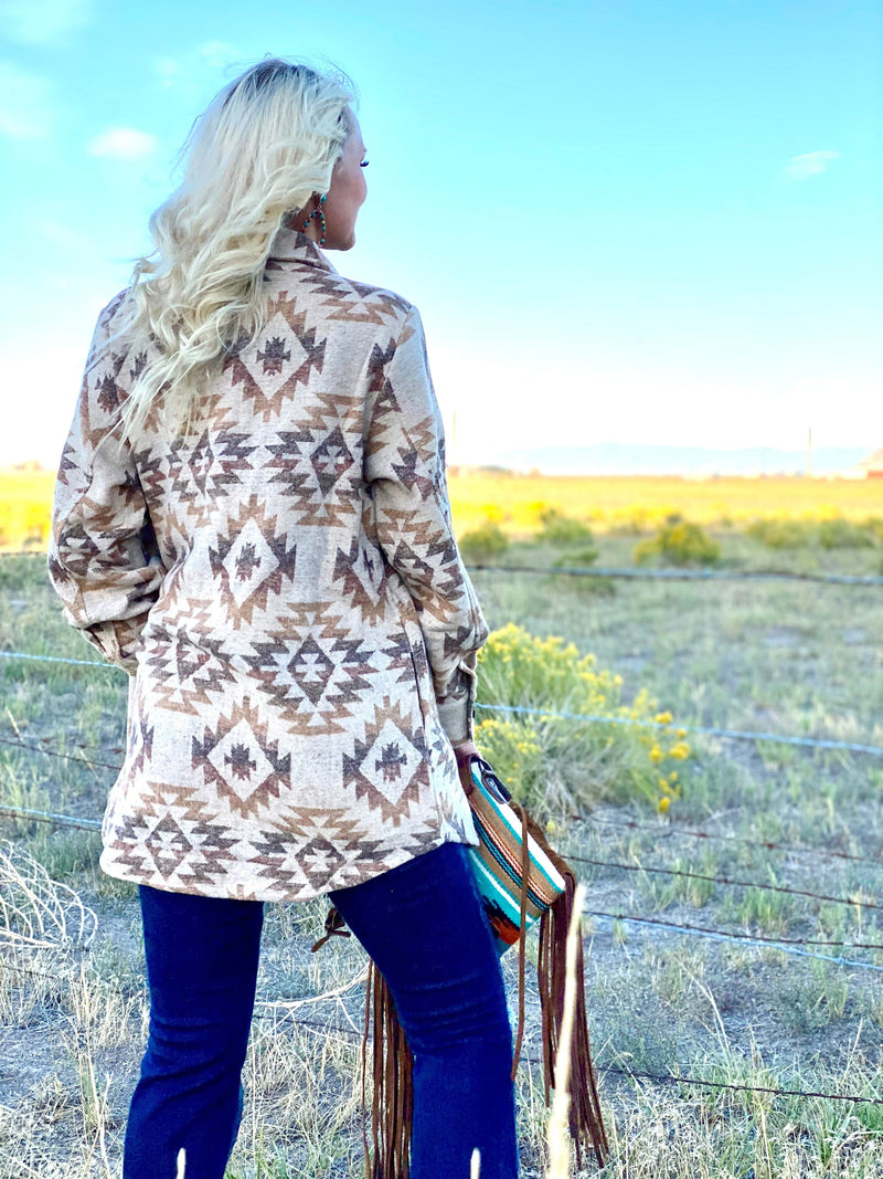 Shop Envi Me Cardigans and Kimonos The Sierra Nevada Aztec Shacket