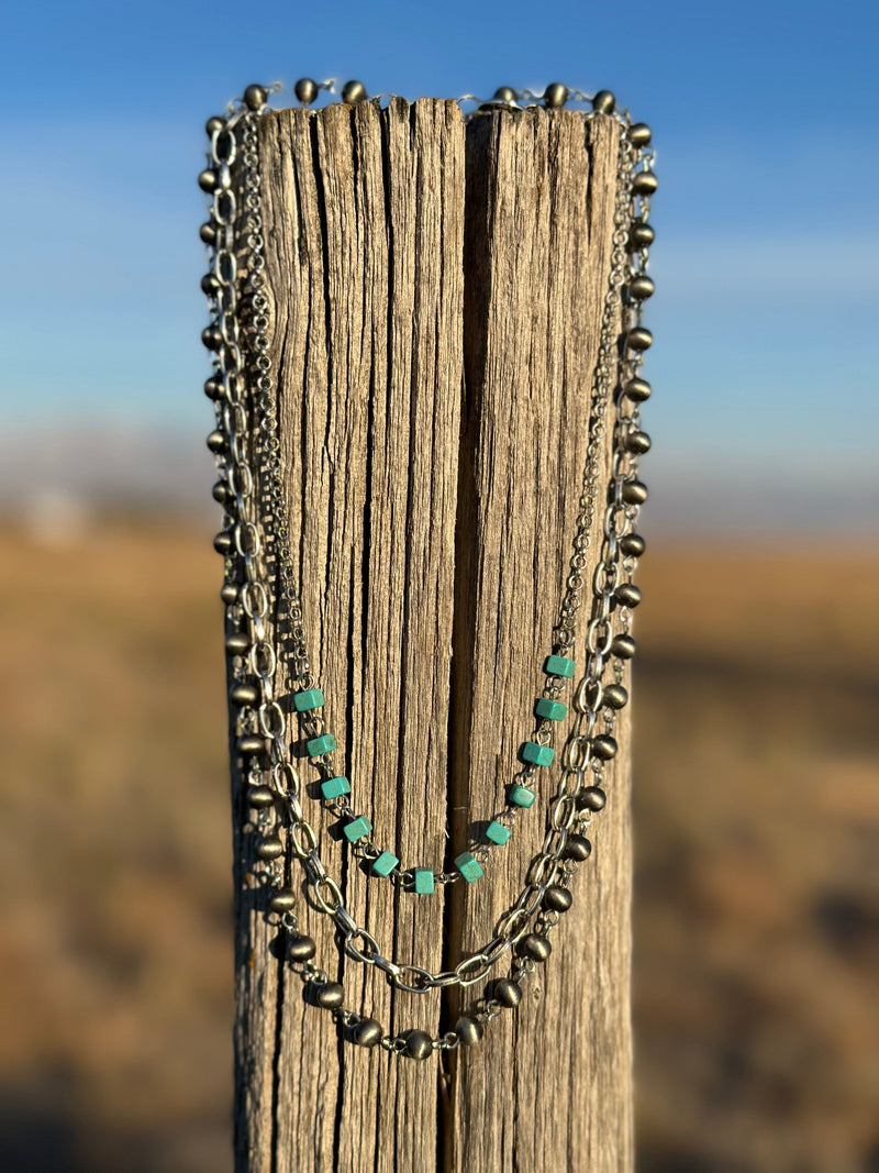 Shop Envi Me Necklaces The Silver Chains Turquoise Necklace