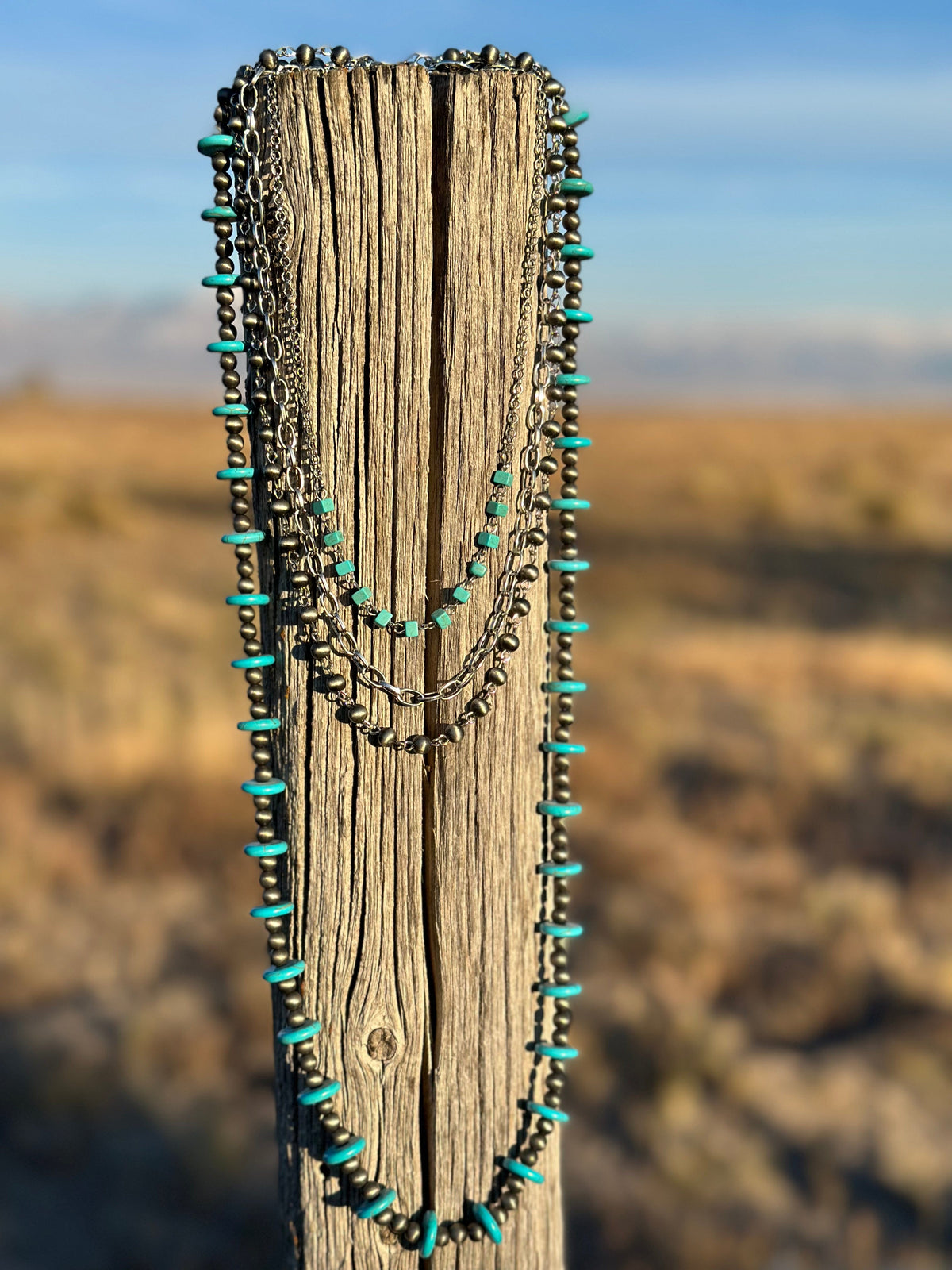 Shop Envi Me Necklaces The Silver Chains Turquoise Necklace