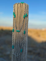 Shop Envi Me Necklaces The Silver Linked Stacked Turquoise Necklace