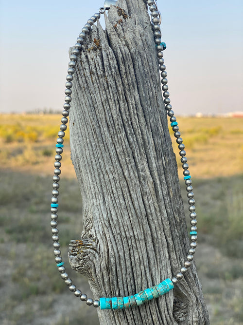 Shop Envi Me Necklaces The Silver & Turquoise Stacked Necklace