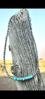 Shop Envi Me Necklaces The Silver & Turquoise Stacked Necklace