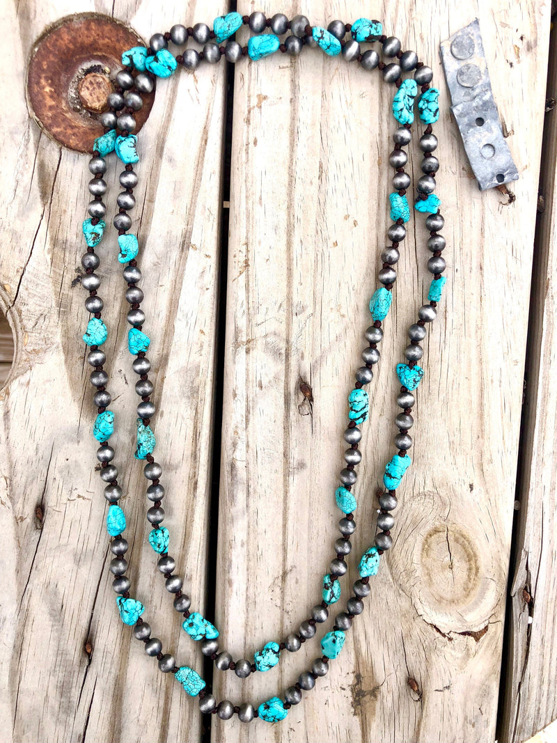 Shop Envi Me Necklaces The Simbada Silver and Turquoise Necklace