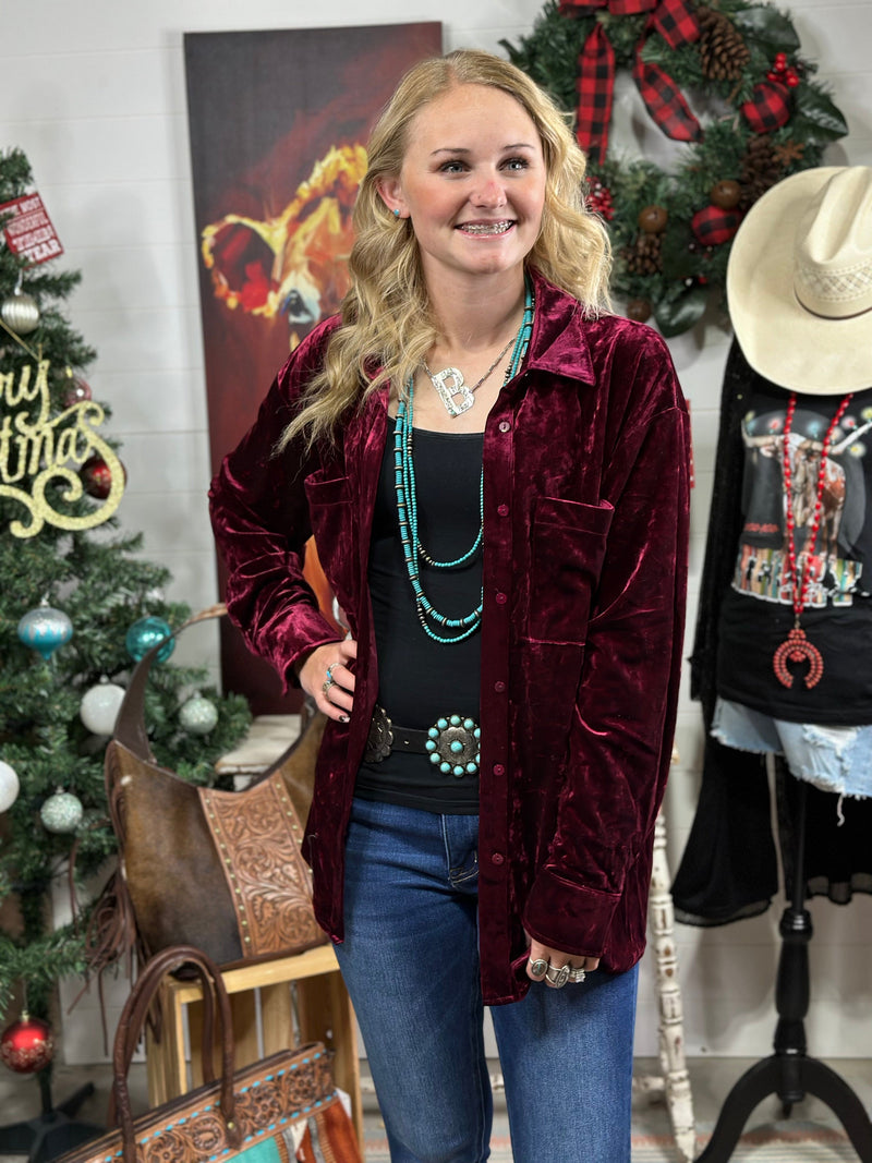 Shop Envi Me Cardigans and Kimonos The Song Of San Antone Velvet Jacket Top