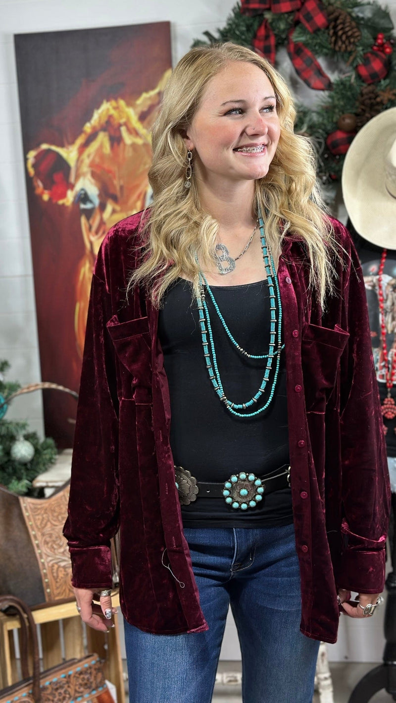 Shop Envi Me Cardigans and Kimonos The Song Of San Antone Velvet Jacket Top