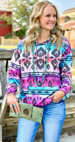 Shop Envi Me It's T-shirt Kinda Day The South of Casa Grande Aztec Hoodie Top