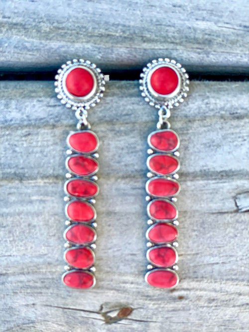 Shop Envi Me Red The South Of Coral Red Stone Earrings