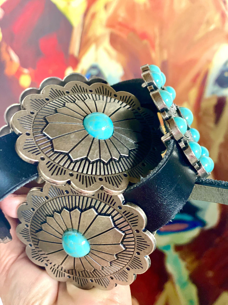 Shop Envi Me The South of Mexico Turquoise Concho Belt