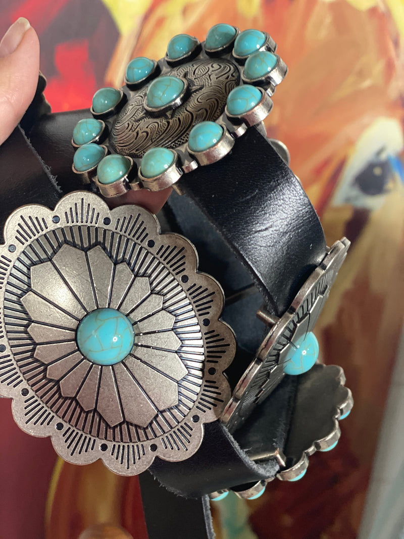 Shop Envi Me The South of Mexico Turquoise Concho Belt