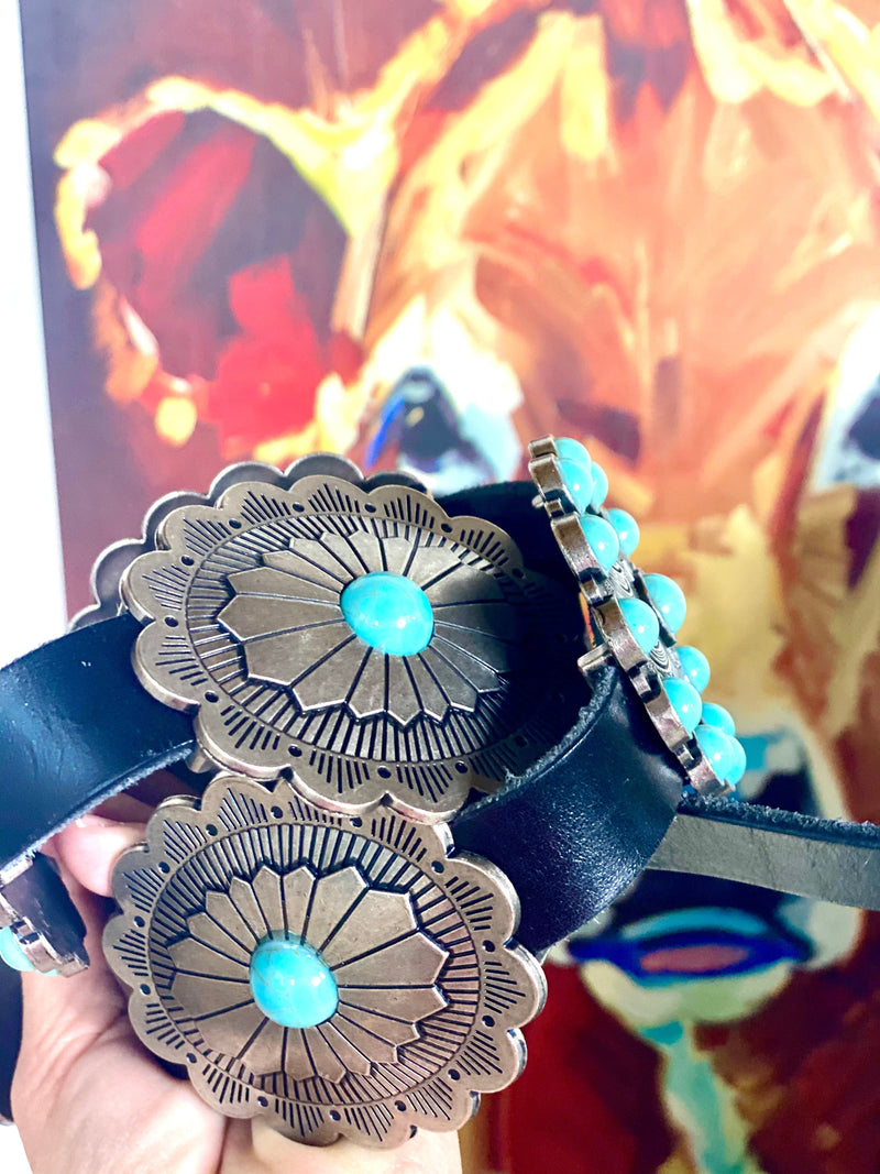 Shop Envi Me The South of Mexico Turquoise Concho Belt