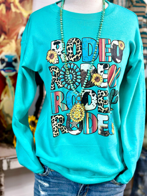 Shop Envi Me Tops and Tunics The South Of Spring Rodeo Sweatshirt