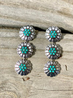 Shop Envi Me Earrings The South of Turquoise Triple Concho Vintage Earrings