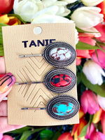 Shop Envi Me Oval Concho Turq, Coral, Bone The Southwest Hair Pins