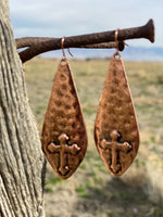 Shop Envi Me Earrings The Southwestern Style Cross Copper Earrings