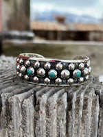 Shop Envi Me Bracelets Silver & Turquoise The Spearfish Sterling Silver & Real Turquoise Southwest Cuff Bracelet