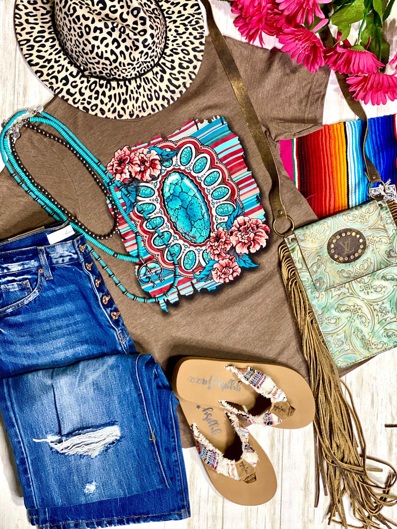 Shop Envi Me It's T-shirt Kinda Day The Spring Floral Serape Squash Tee