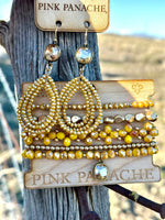 Shop Envi Me Jewelry Earring & Necklace Set / Multi The Spring Pink Panache Mustard Bracelet & Earring Set