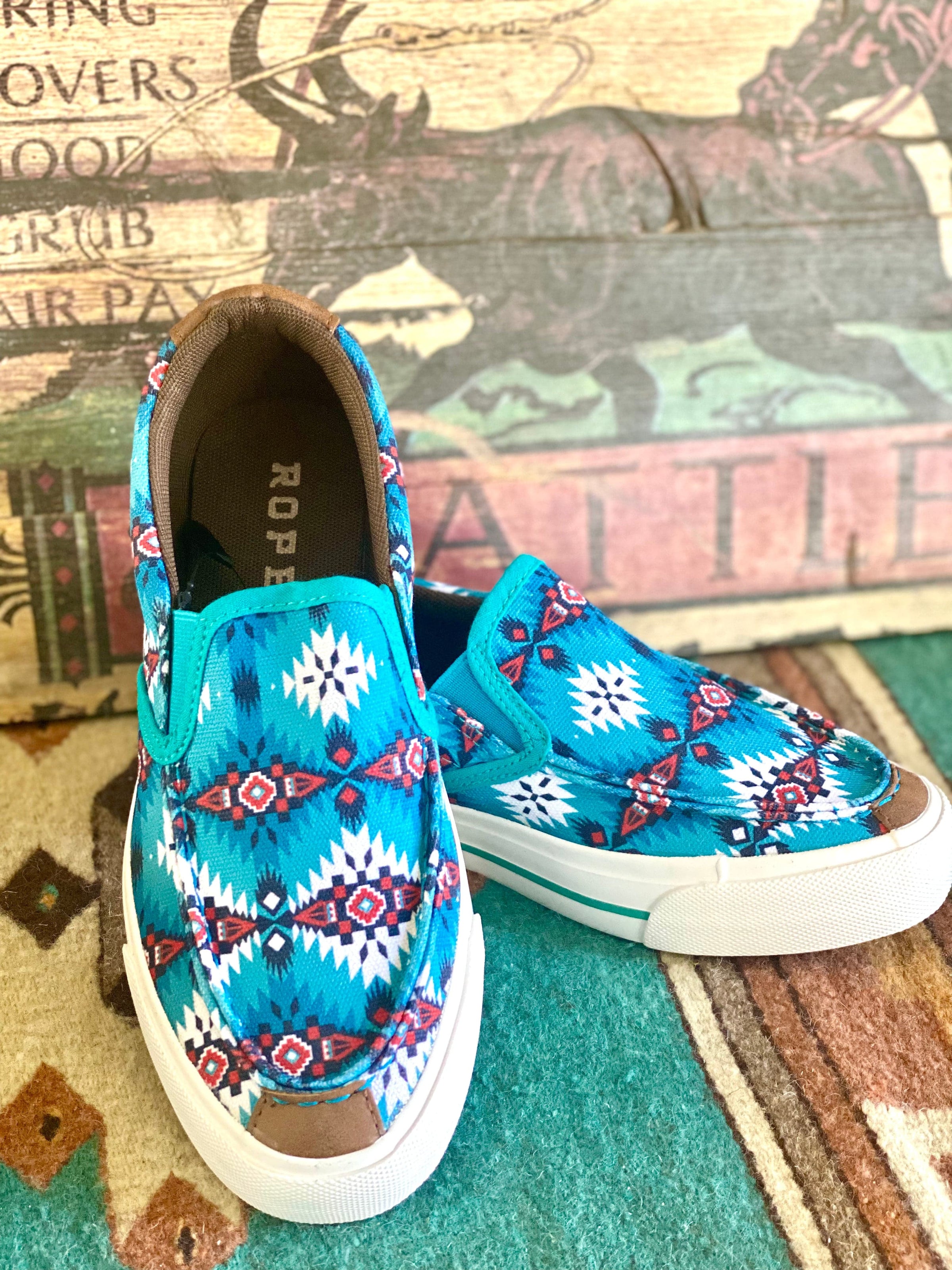 Roper Footwear The Spring Roper Aztec Slip On Tennie