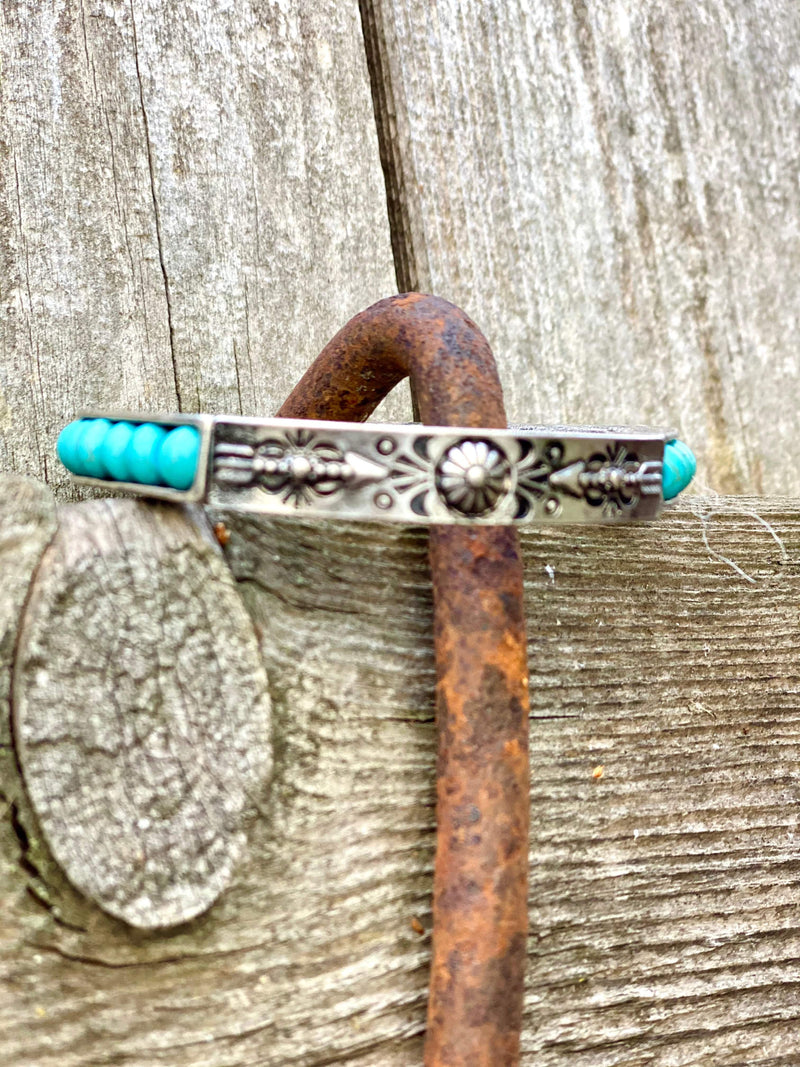 Shop Envi Me Bracelets The Spring Turquoise & Silver  Bracelet