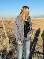 Shop Envi Me Tops and Tunics The Steel Blue Spanish Fork Jacket