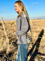 Shop Envi Me Tops and Tunics The Steel Blue Spanish Fork Jacket