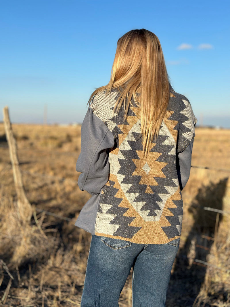 Shop Envi Me Tops and Tunics The Steel Blue Spanish Fork Jacket