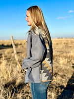 Shop Envi Me Tops and Tunics The Steel Blue Spanish Fork Jacket